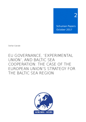 Schuman Papers 2/2017 Itämeren alueen yhteistyöhön liittyen julkaistu